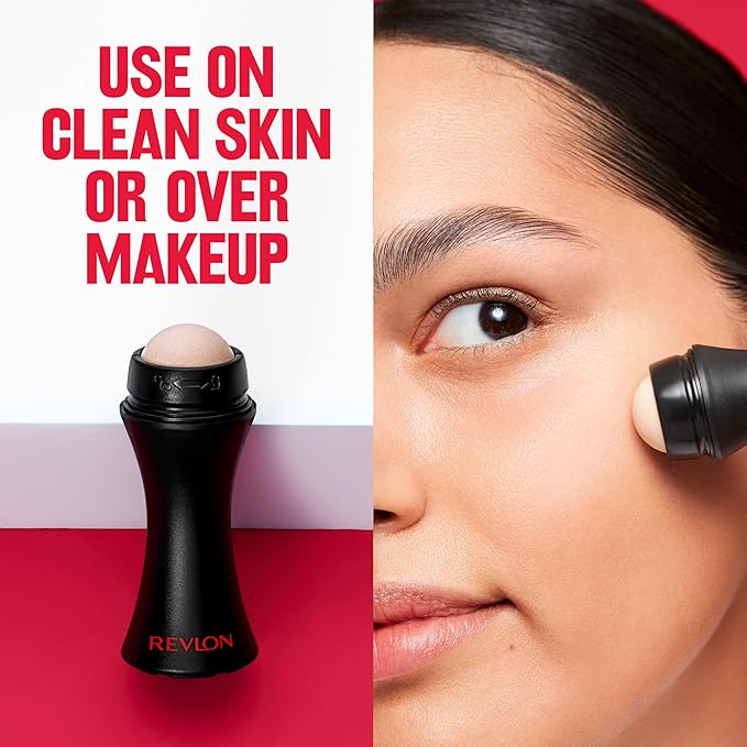 Revlon Face Roller, Oily Skin Control for Makeup, Oil Absorbing, Volcanic Reusable Facial Skincare Tool for At-Home or On-the-Go Mini Massage, 1 Count