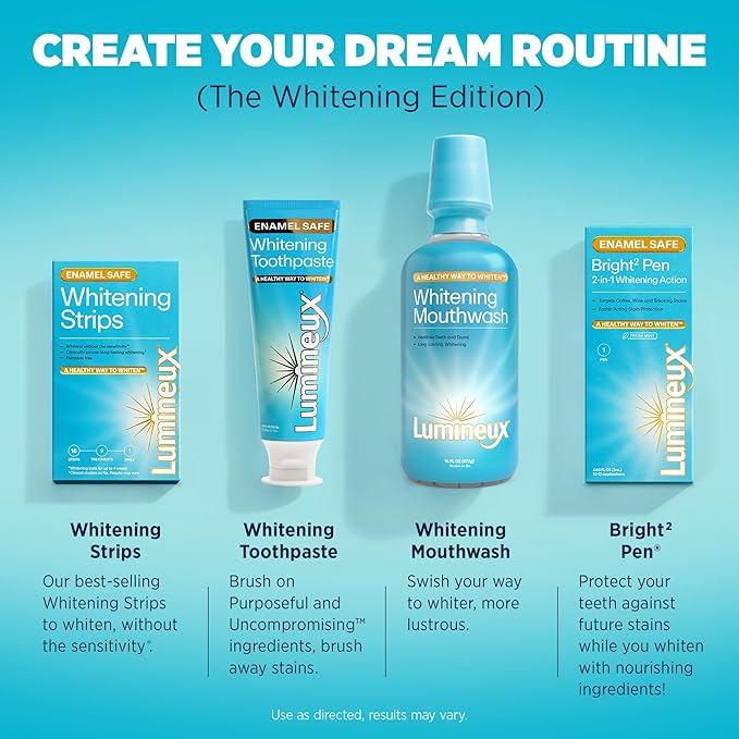 Lumineux Teeth Whitening Strips - 21 Treatments - Peroxide Free - Enamel Safe for Whiter Teeth - Whitening Without The Sensitivity - Dentist Formulated - Sensitivity