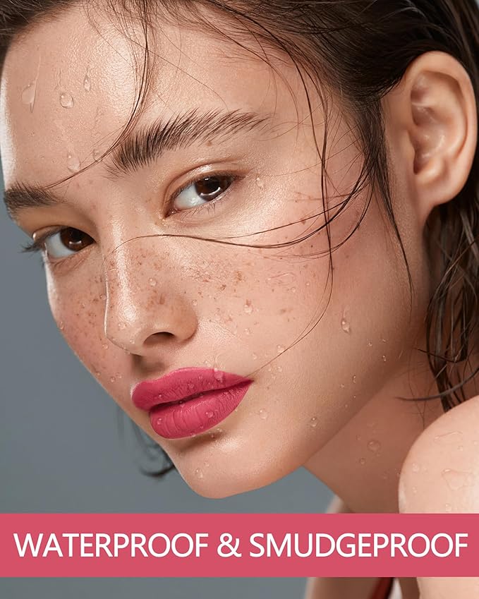 MAKI YIKA Pink Lipstick for Women Color Stay Long Lasting Lipsticks Nude Matte Liquid Lipstick Waterproof Cruelty-Free Lip Color |Warm Pink