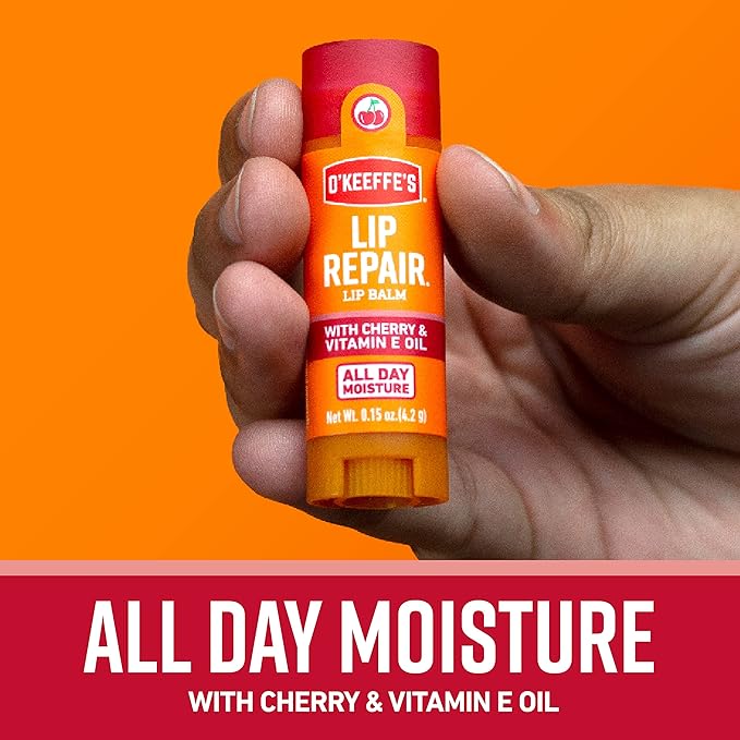 O'Keeffe's Giftbox Including Lip Repair with Cherry and Vitamin E Oil Stick, Working Hands Jar and Healthy Feet Jar, Gift Idea