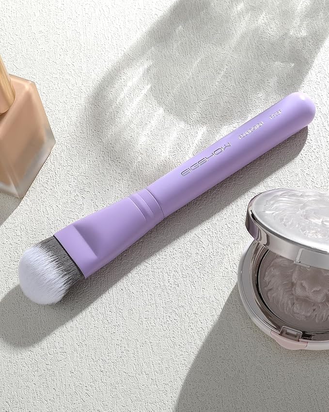 Foundation Brush, EIGSHOW Pro Slanted Foundation Brushes with Silver Ion Bristle - Kabuki Brush for Powder Liquid Cream Buffing Blending (F625P)