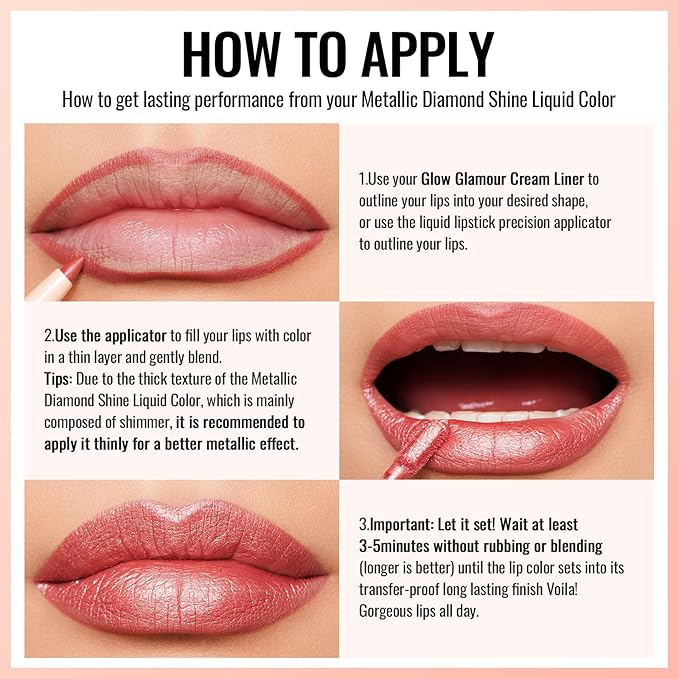 Oulac Red Metallic Lipstick for Women, Orange Red Lip Gloss, Lip & Eye 2 IN 1, Long Lasting Waterproof Lipstick, Oil-Based Formula, High Impact Lip Color, Transfer Proof, Vegan MD05