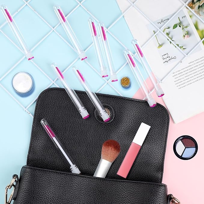 20pcs Lash brush tube Mascara spoolie Lash tubes Mascara wand tube Makeup diamond brushscale d pink