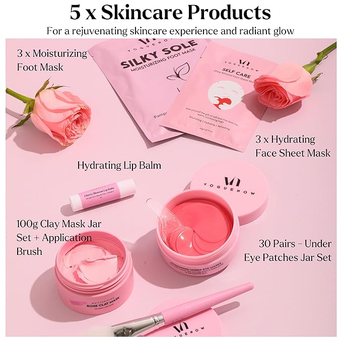 Spa Gifts for Women- Premium Self Care Spa Kit With Bath, Skin Care Sets & Self Care Items For Women - Ultimate Pampering Skin Care Set - Birthday Gifts - Spa Gift Baskets (Pack of 20)