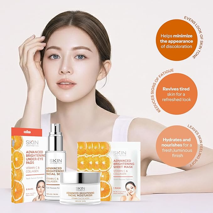 Vitamin C & Collagen Regimen - Anti-Aging, Collagen Boosting, Firming - Clean Beauty, Cruelty-Free Korean Skin Care for All Skin Types - Set of 4