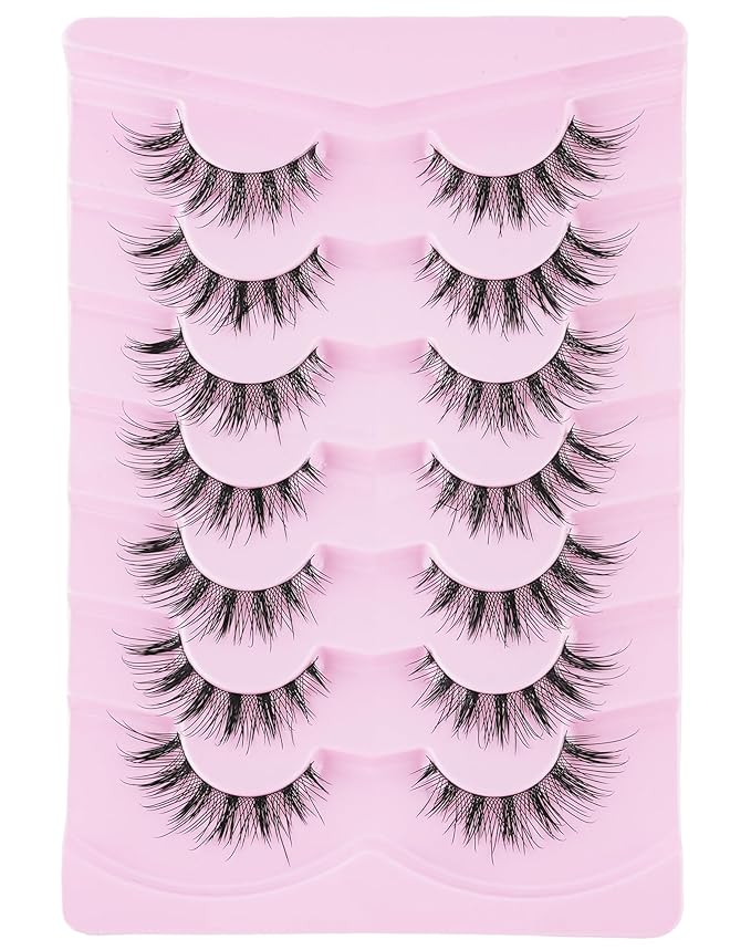 Frihappy Manga Lashes Japanese Anime Lashes Spiky Wispy False Eyelashes Strip Doll Lashes HPM-3