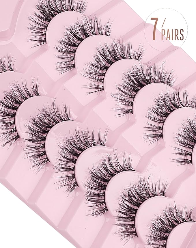 Onlyall Wispy Lashes Natural Flared False Eyelashes Fake Lashes DK82