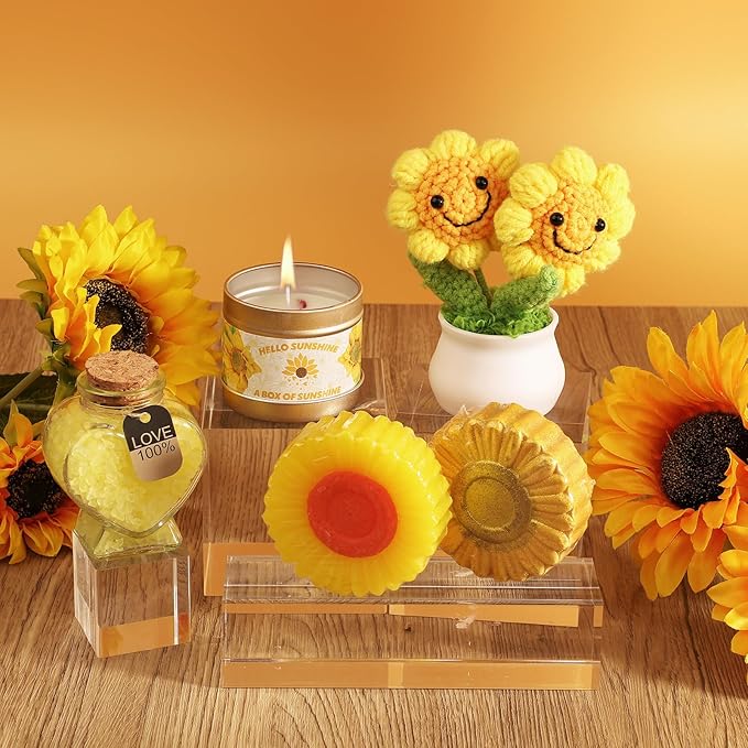 Sunflower gifts for women,Sunshine box, Get Well Soon Gift Baskets for Women,Self-Care Package,Unique Birthday Basket for Women,Mother’s Day, Thank You Gifts for her,Girlfriend,Sister,Mom,Wife