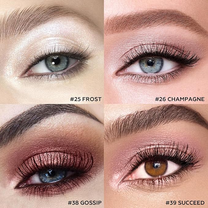 FOCALLURE 4PCS Cream Eyeshadow Stick Sets,Highlighter Eye Shadow Pencil with Crease-proof Formula,Long Lasting Waterproof Eyes Makeup,Pearl Rose