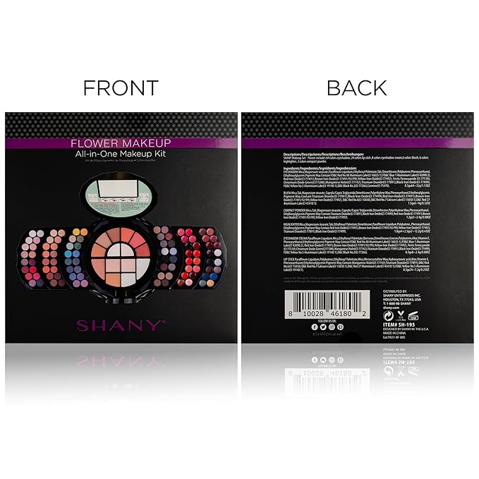 SHANY All In One FLOWERS Makeup Set - Ultimate Fancy Makeup Kit - Eyeshadows, Lip colors, Face Powders, Highlighters, and Blushes. Gift Set