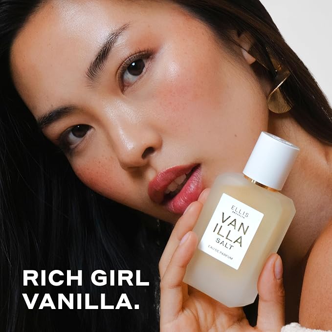 Ellis Brooklyn VANILLA SALT Eau de Parfum 1.7oz / 50ml - Gourmand Vanilla Perfume with Sea Salt, Luminous Musk, and Jasmine- Clean, Vegan, Cruelty-Free, Long Lasting Perfumes for Women