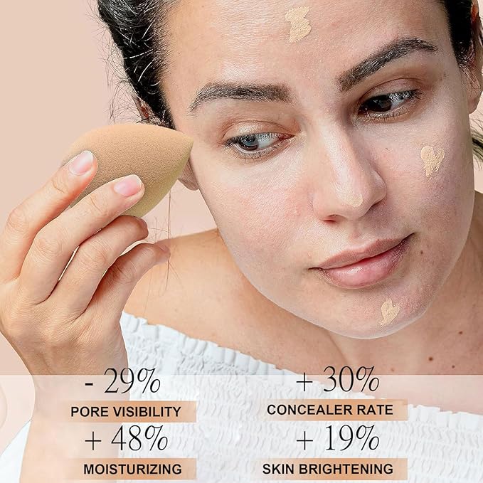 Airbrush Foundation Makeup Spray, Long Lasting Waterproof Full Coverage Foundation for Brighten, Concealer and Hydrating, Natural Matte Finish, Brush and Makeup Sponge Include, 2.36oz (#4 Porcelain)