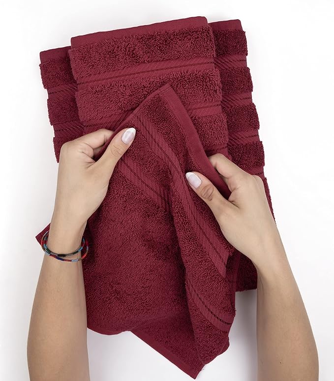 American Soft Linen 35x70 Jumbo Large Bath Towels, 600 GSM 100% Cotton Turkish Bath Sheet, Oversized Luxury Bath Towels for Bathroom Beach and Pool, Bordeaux