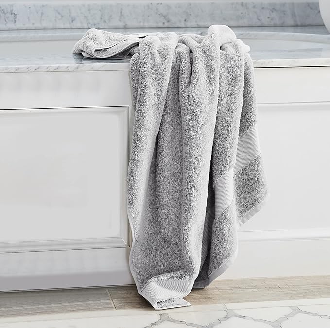 Delara Organic Cotton Luxuriously Plush Bath Sheet Pack of 4 | GOTS & OEKO-TEX Certified | Premium Hotel Quality Towels | Feather Touch Technology|650 GSM Long Staple|Soft, Quick Dry & Ultra-Absorbent