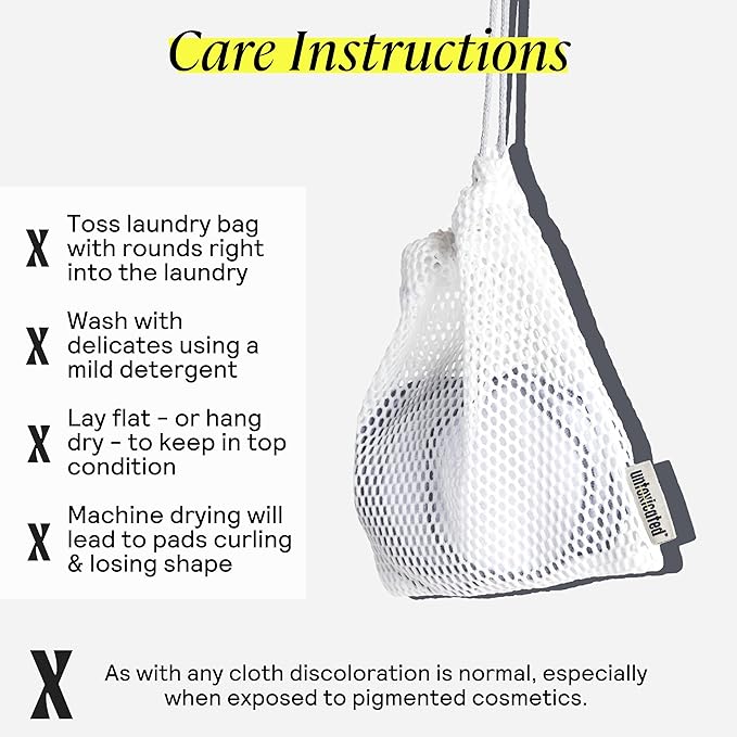 Ultra Soft Cleansing Pads - Double-Layered Reusable Bamboo Terry Rounds - Makeup Removal & Skincare for Sensitive Skin - Soft & Durable - Includes Washable Storage Bag - 10CT