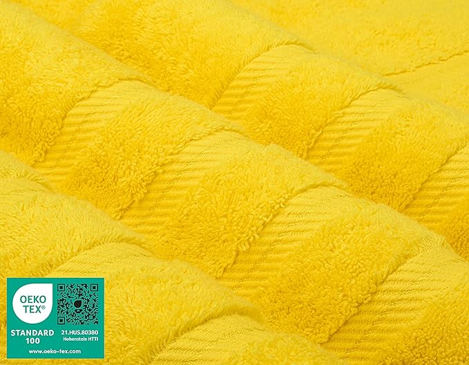 American Soft Linen 35x70 Jumbo Large Bath Towels, 600 GSM 100% Cotton Turkish Bath Sheet, Oversized Luxury Bath Towels for Bathroom Beach and Pool, Yellow