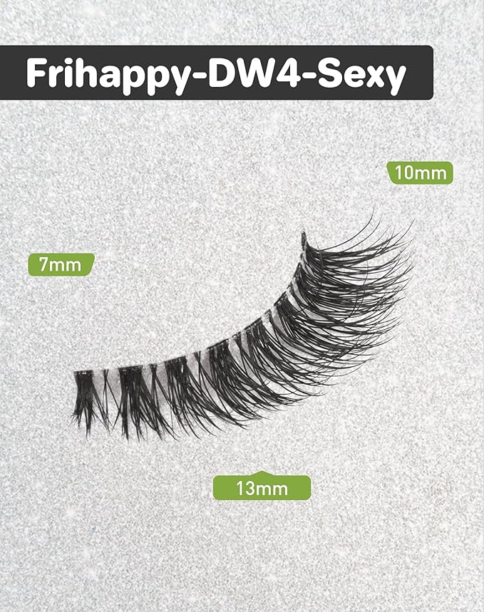Frihappy Wispy Mink Lashes - Natural False Eyelashes, 10 Pairs DW4-Wispy