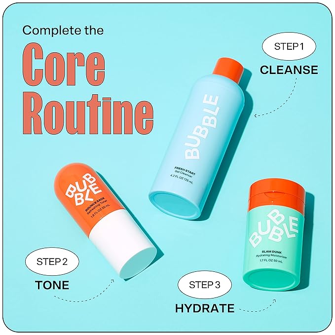 Bubble Skincare Day Dream Face Serum (30ml) + Slam Dunk Face Moisturizer for Dry Skin (50ml)