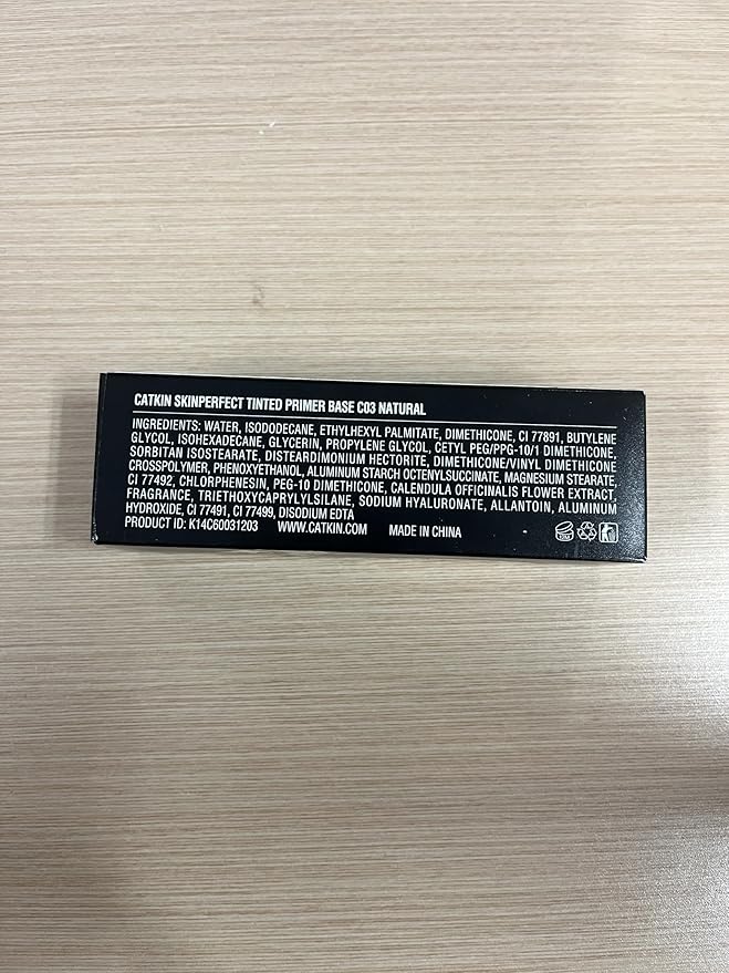 CATKIN Beige Tinted Face Makeup Primer Base Brighten Even Skin Tone Correcting Cream Veil Blur Pores Oil Control Infused with Hyaluronic acid Light Make up for All Skin