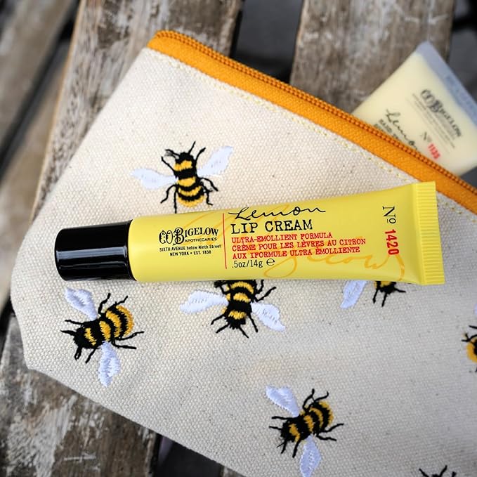 C.O. Bigelow Lemon Lip Cream Tubes, Pack of 3 Lemon Lip Balms with Shea Butter, Bulk Lip Balm Set, 0.5 oz