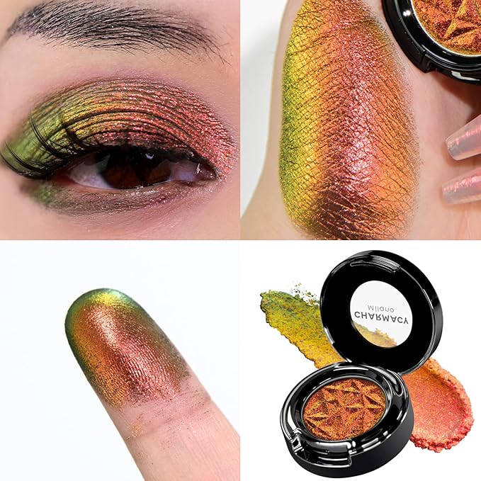 CHARMACY Duochrome Eyeshadow, Insane Shifters Chameleon Eyeshadow, Creates High-Impact, Metallic Eye Looks, 100% Vegan and Cruelty Free (Chameleon-#901, 0.05 Ounce (Pack of 1))