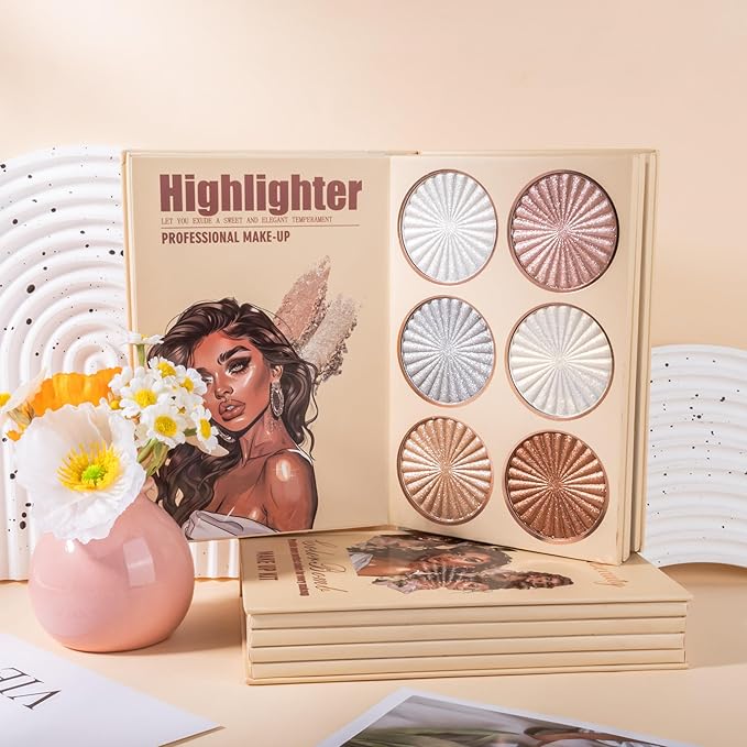 4-Layer Multi - Functional Beauty Book Kit- Style Makeup Palette Ingeniously Combines Eyeshadows, Blushes, Highlighters, Contour Powders In One,Best Choice for A Gift for Women (U103B)