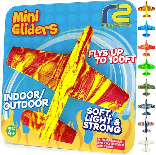 Airplane Toy Foam Glider Plane for Kids: Best Outdoor Toys for Boys & Girls All Ages. Easter Basket Stocking Stuffers Birthday Gift Ideas. Summer Yard Games Great Gifts for Age 4 5 6 7 8 9 + Year Olds