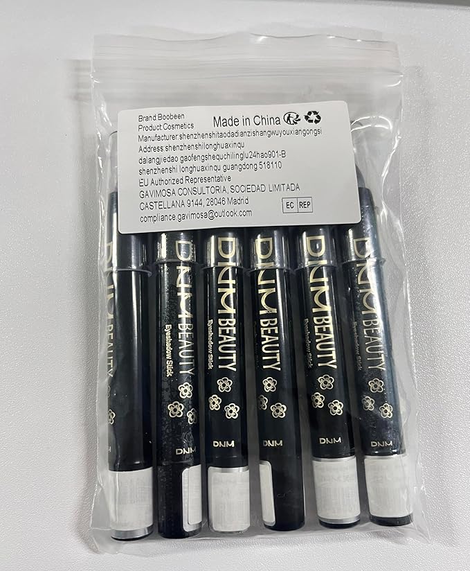 Boobeen 6PCS Cream Eyeshadow Stick Waterproof Pencil Crayon Eye Brightener Shimmer Pen Create Glitter Makeup, Easy to Use