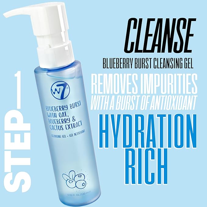 W7 Self Care Skincare Set | Face Cleanser, Toner, Serum, Moisturizer & Lip Mask | Complete Daily Face Routine | Full Size, Long Lasting Products to Use at Home