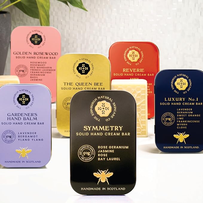 Moisturising Solid Hand Cream Bars | For Dry & Sensitive Hands | Symmetry Scent | Natural Hand Cream | No Sticky Residue | Luxury Gift | Cruelty Free | Edinburgh Skincare