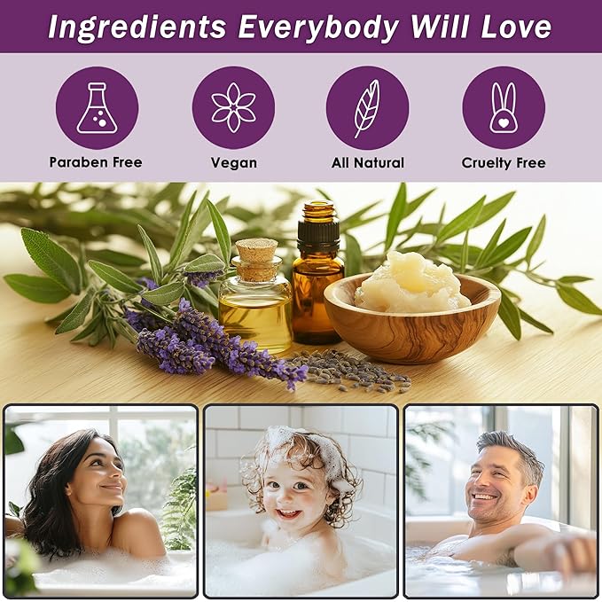 Spa Gift Baskets For Women - Luxury Bath Set With Lavender & Tea Tree Oil - Spa Kit Includes Body Wash, Bubble Bath, Lotion, Bath Salts, Body Scrub, Body Spray, Shower Puff, and Towel