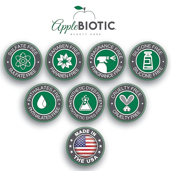 Apple Cider Vinegar Natural Face Wash 3 PK: Exfoliating Gel Foaming Facial Cleanser For Men, Women and All Skin Types. Cleanses Oily Skin, Calms Acne Breakouts and Removes Makeup