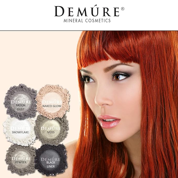 Demure Mineral Make Up (Moon Dust) Eye Shadow, Shimmer Eyeshadow, Loose Powder, Glitter Eyeshadow, Eye Makeup, Professional Makeup
