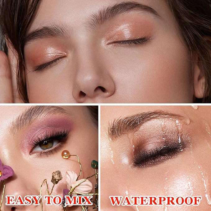 10 Colors Makeup Naked Eyeshadow Palette,Nude Matte Shimmer Eyeshadow Palette,Natural Glitter Pigment Eye Shadow Pallete Set Long Lasting & Waterproof Smokey Eye Professional Beauty Makeup Kit #7