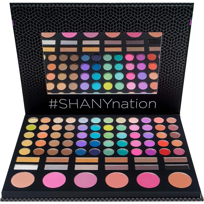 SHANY Festival Ready Palette - Highly Pigmented Blendable Eye shadows, Makeup Blush and Face powder Makeup Kit with 78 Colors - Makeup Palette