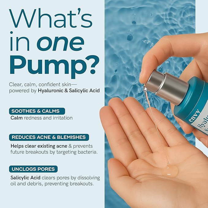 Envy Facial Serums (Hyaluronic & Salicylic Acid)