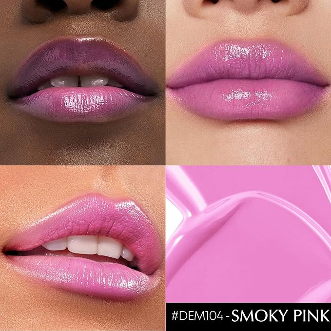 Pink Lipstick for Women Hydrate Glossy Lipstick Moisture Lip Gloss Sheer-Medium Coverage Long Lasting Lipsticks for Dry Lips, DM104 Smoky Pink