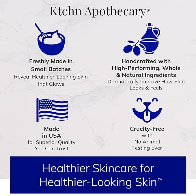 Ktchn Apothecary Natural Hydrating Foaming Facial Cleanser | NonDrying Cream-to-Foam Face Wash | High-Performing yet Gentle | Softer, Smoother Glowing Skin | Fragrance-Free for Sensitive Skin