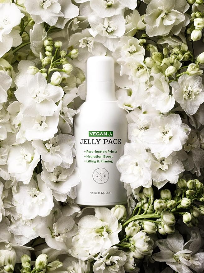 Vegan J Jelly Pack Multi-Use Primer Gel | Niacinamide, Firming, Hydrating | Vegan K-Beauty | Pore-Perfecting, Lifting & Smoothing | Makeup-Ready Skincare (50ml)