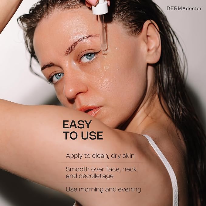 DERMAdoctor Wrinkle Revenge Dermatologist Formulated Anti Aging Hyaluronic Acid Serum for Face, Hydrating Serum, Wrinkle Filler & Hydrating Primer Fragrance Free - 1 fl oz