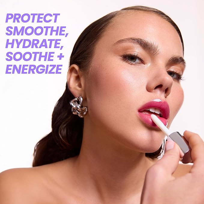 Wonderskin Lip Oil Rehab Serum - Color Changing Lip Oil from Clear to Pink - PH-activated, Non-sticky & Hydrating Tinted Serum for Dry Lips (Kissed)