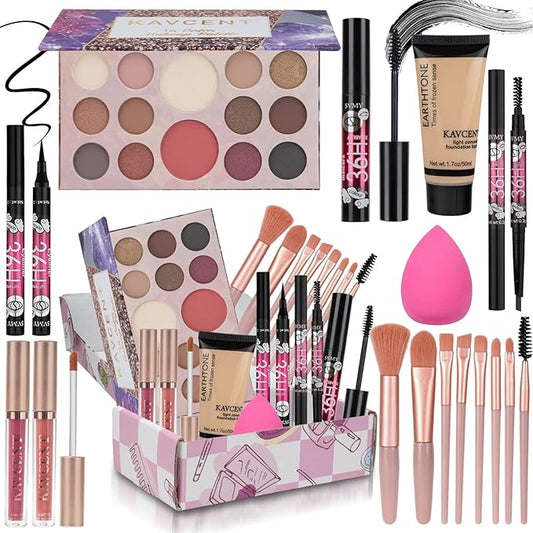 Makeup Kit for Women Teen Girls Full Kit Makeup Sets for Teens Eyeshadow Makeup Gift Set fo Women Teenagers Christmas Makeup Kits for Teens