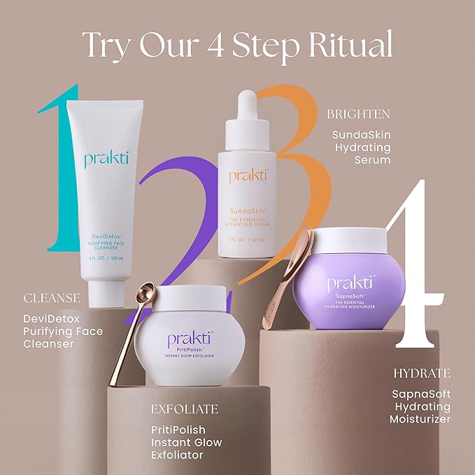 Prakti SundaSkin Essential Hydrating Serum, Firms, Smooths & Evens Skin Tone with Niacinamide & Hyaluronic Acid, 1 fl oz