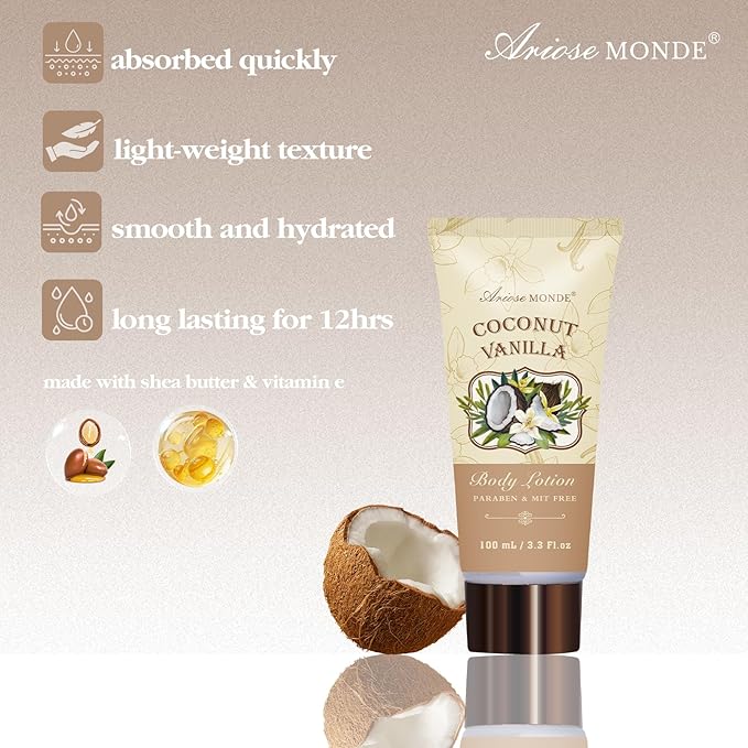 Spa Gift Baskets - Coconut Vanilla Bath Gift Set for Women, Luxury Relaxing Spa Kit with Bath Bombs, Body Lotion and Body Scrub, Birthday Gifts for Women, Christmas Spa Gifts for Mom