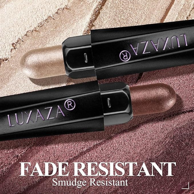 6PCS Cream Eyeshadow Stick Makeup Sets, Neutral Red brown Eyeshadow Pencil,Metallic And Matte Shimmer Eye Shadow Eye Brightener Stick Pencil Crayon, A06-Pink Neutral