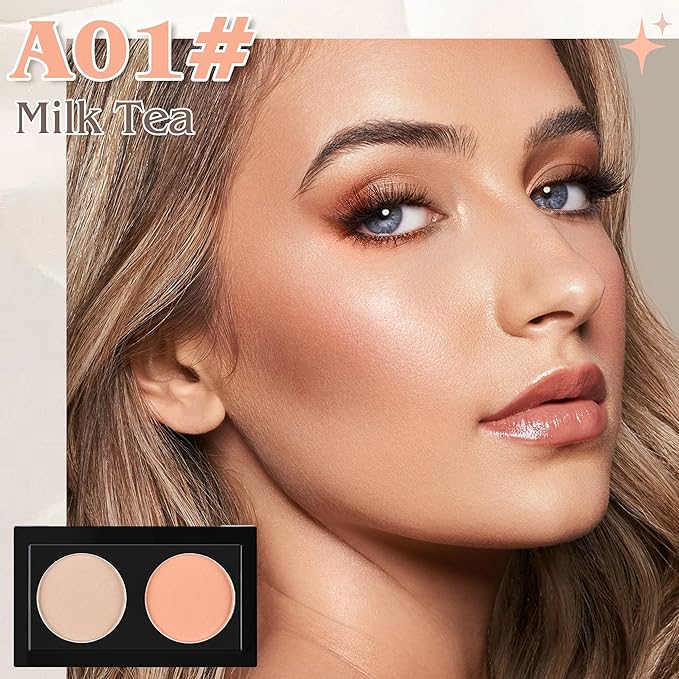 Duo Eye Shadow Powder，Nude Warm Matte Eyeshadow Makeup Palette，Neutral Shades Eyeshadow Palette for Woman Daily Eyes Looks，Highly Pigmented，Smooth, Blendable，sombras de ojos, Cruelty-Free 01