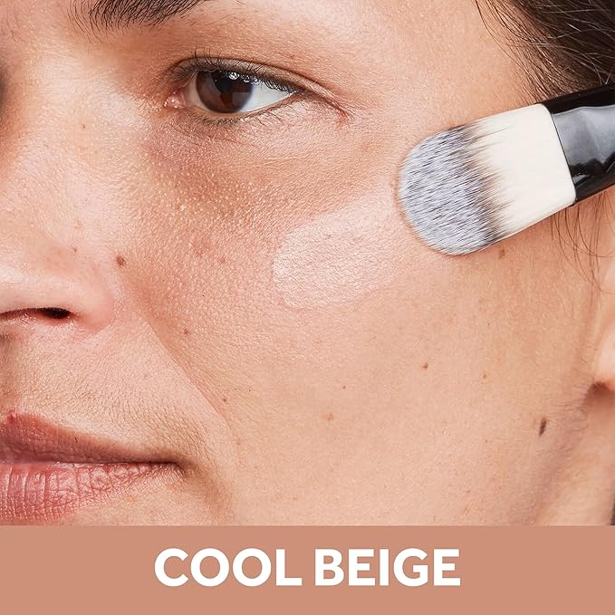 No7 Restore & Renew Multi Action Serum Foundation - Cool Beige - Liquid Foundation Makeup with Vitamin C, Vitamin E & Collagen for Face - Beauty Skin Serum Formula with Medium Coverage (30ml)