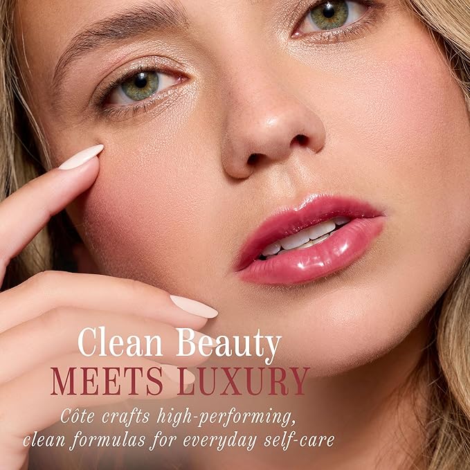 Côte Beauty's Mulberry Peptide Lip Shine, Ultra Hydrating & Long-Lasting Mauve Plumping Lip Gloss for Women with Hyaluronic Acid, Shea Butter & Jojoba Oil, Vegan & Cruelty-Free, 0.12 Fl Oz