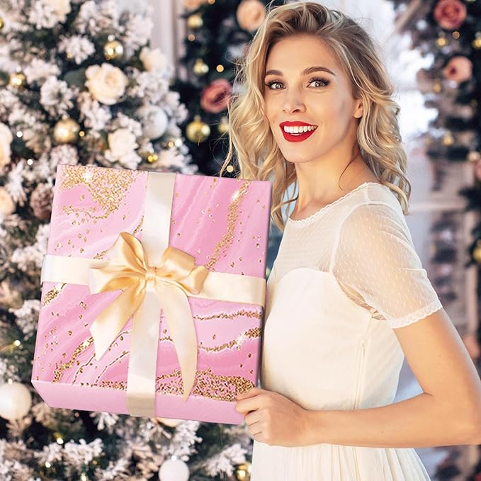 Birthday Gifts for Women, Self Care Get Well Soon Gifts, Luxury Rose Spa Bath Gift Basket - Unique Christmas Valentines Day Mothers Day Gifts for Mom Grandma Daughter Her Wife Girlfriend