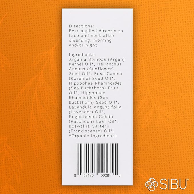 sibu LUXE Oil, Made with USDA Organic Essential Oils and Premium Himalayan Sea Buckthorn (1 oz) – Hydrates, Reduces Redness, and Soothes Irritated Skin